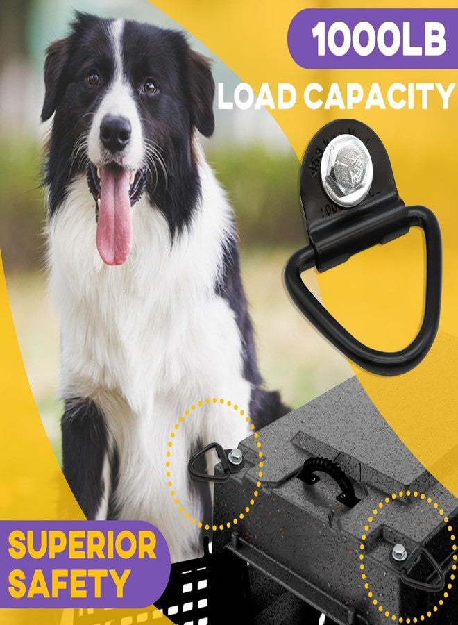 Terixe 4 Pack Tie Down Kit for Ruffland Kennel - Tie Down D-Ring Kit, 1000lb Load Capacity, with Wrench - Easy Installation, Compatible with RuffLand Kennels - Ideal for Securing Your Crate in Vehicle - Image 4